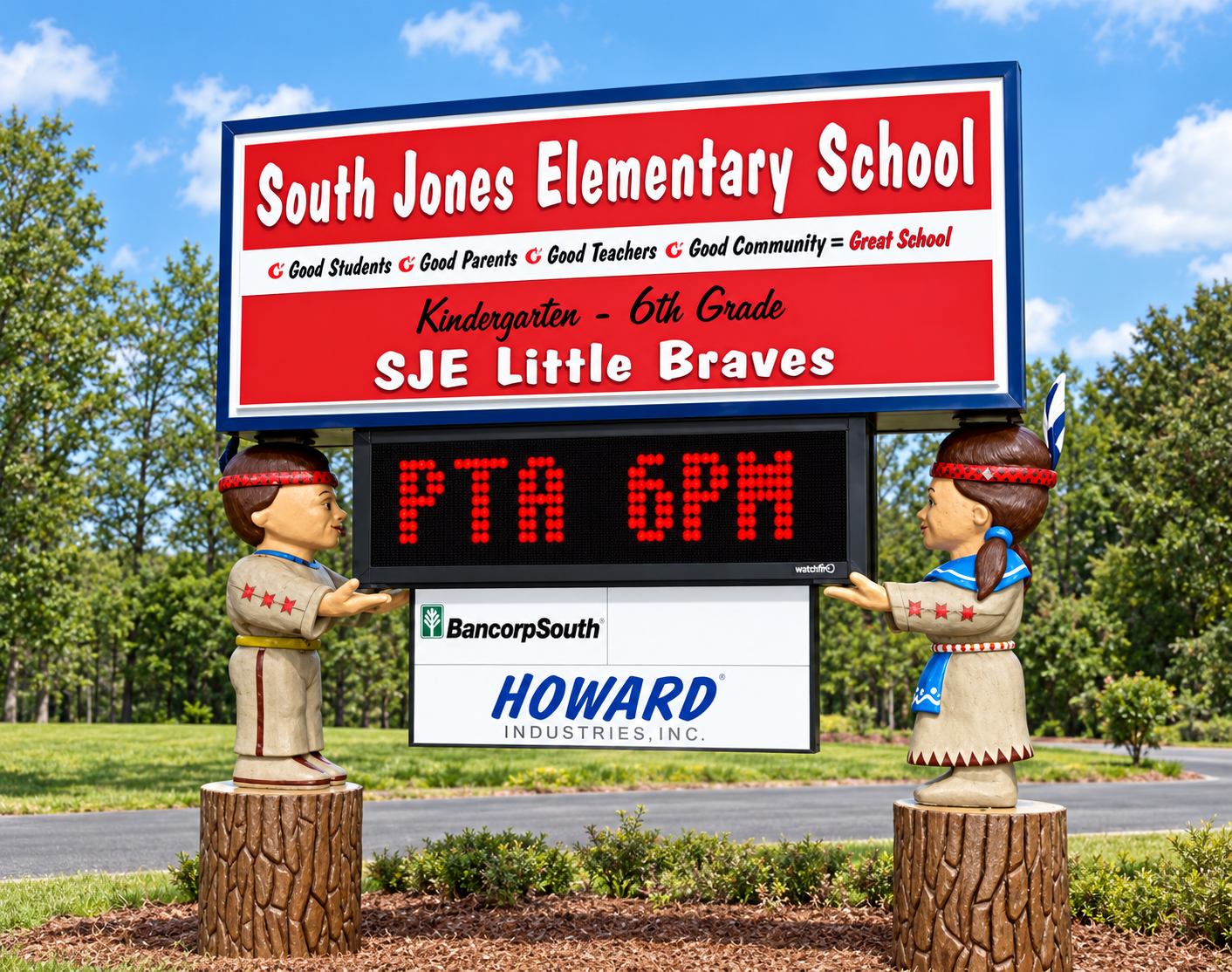 South Jones Elementary School sign