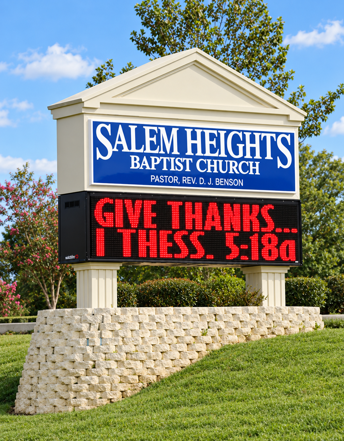 Salem Heights Baptist Church monument sign